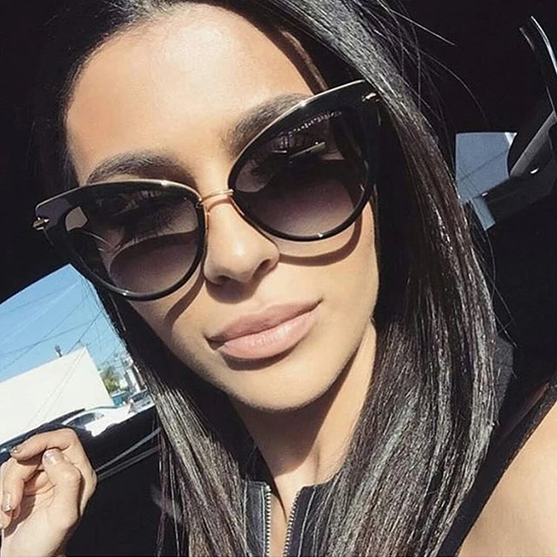 

DRESSUUP Fashion Cat Eye Sunglasses Women Brand Designer Summer Style Vintage Female Sun Glasses Oculos De Sol Feminino