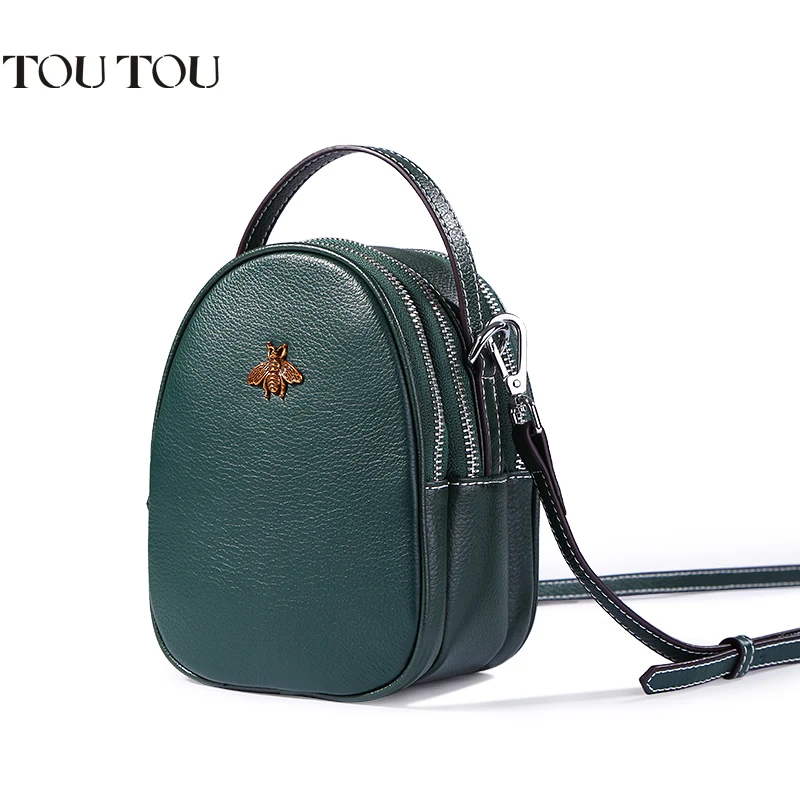 

A1708 Luxury Genuine Leather brand design Multi-layer mini mobile phone bag Crossbody Small Bags for women Messenger bag