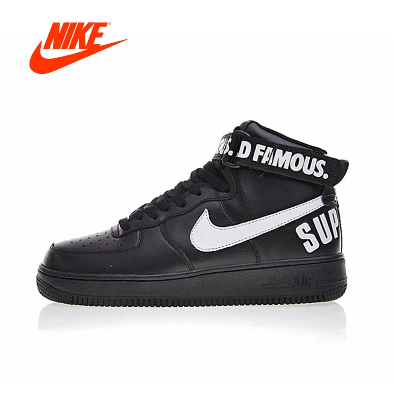 

Original New Arrival Authentic Nike Air Force 1 X Supreme AF1 SUP Men's Skateboarding Shoes Sneakers Good Quality 698696-010
