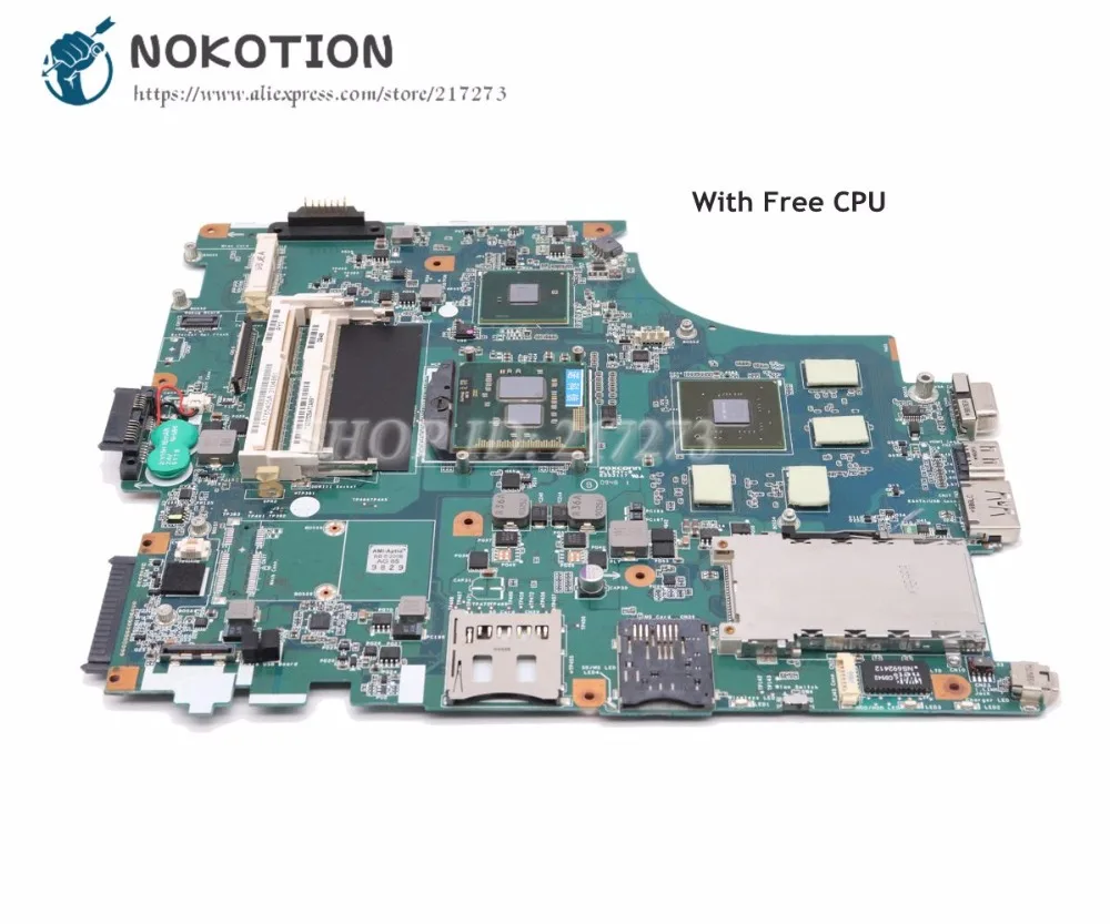 NOKOTION For Sony VPCF PCG-81114L Laptop Motherboard A1765405A MBX-215 M930 1P-009BJ00-8012 Main Board GT330M 1GB