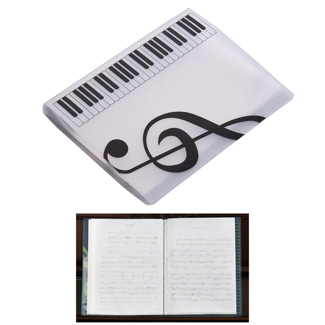 Dossier de partition de musique déplié de 6 pages, dossier de partition de  musique à trois volets A4, dossier de partition de Piano pour la  Performance - AliExpress