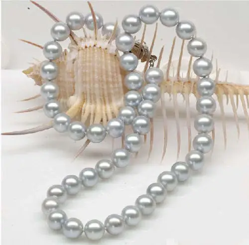

Jewelr 005715 Rare!8-9MM Gray Akoya Cultured Pearl Necklace