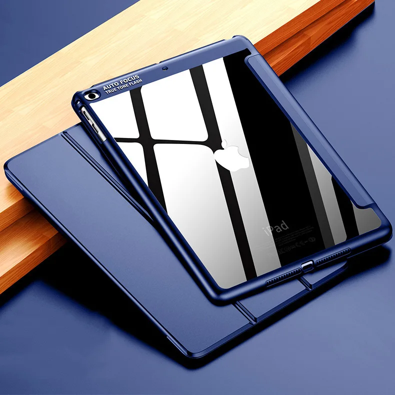 

New Stand Folding Case for iPad mini 5 Case Transparent Soft Back Hard Shell Covers for ipad mini 5 7.9 inch Covers A2133 A2125
