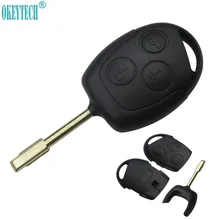 OkeyTech 3 кнопки Автомобильный ключ с заменой без выреза пустой лезвие Fusion костюм для ford Focus Mondeo Fiesta ключ оболочки чехол