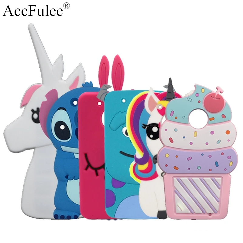 

3D Cartoon Stitch Case For Motorola Moto G5+ G5 Plus XT1863 XT1685 XT1686 5.2" Cat Cover Rabbit Sulley Horse Phone Shell