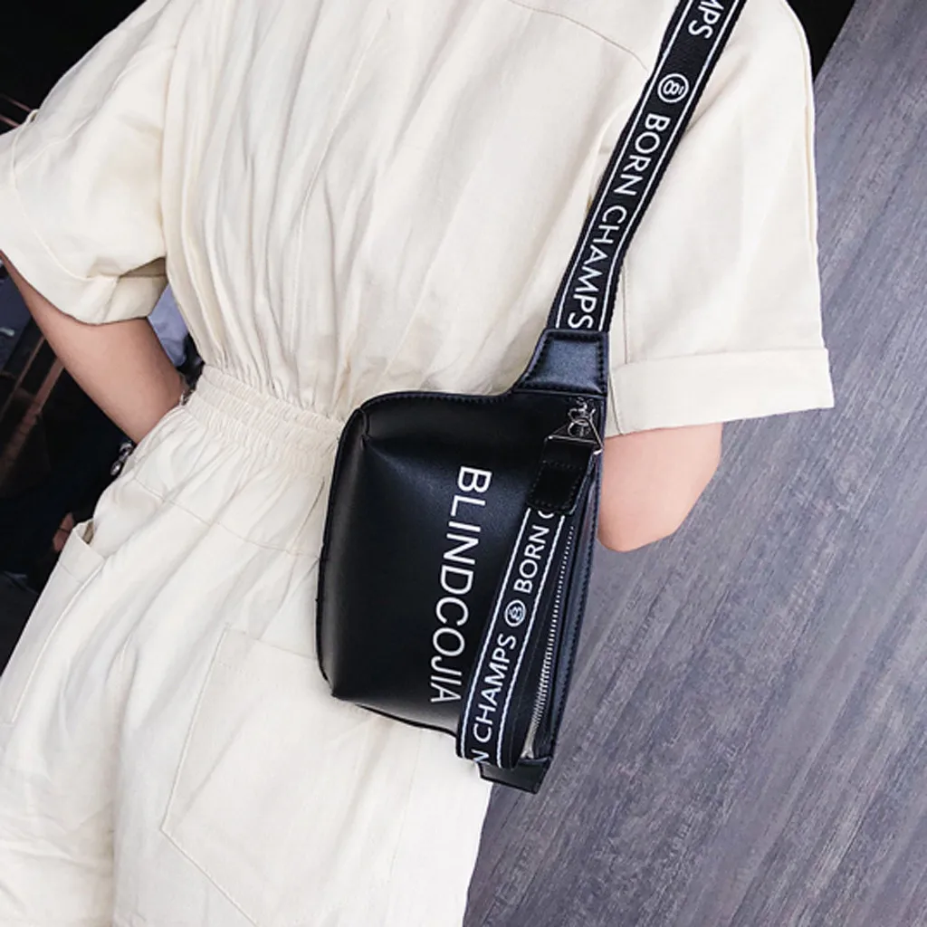 

OCARDIAN Wasit Bag New Fashion Unisex Waterproof Personalized Bright Leather Letter Diagonal Cross Bag Chest Bag Dropship a29