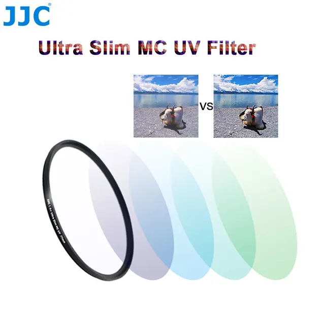Best Offers JJC Camera Lens Filters 37mm/40.5mm/43mm/46mm/49mm/52mm/55mm/58mm/62mm/67mm/72mm/77mm/82mm Ultra Slim Multi-Coated UV Filter