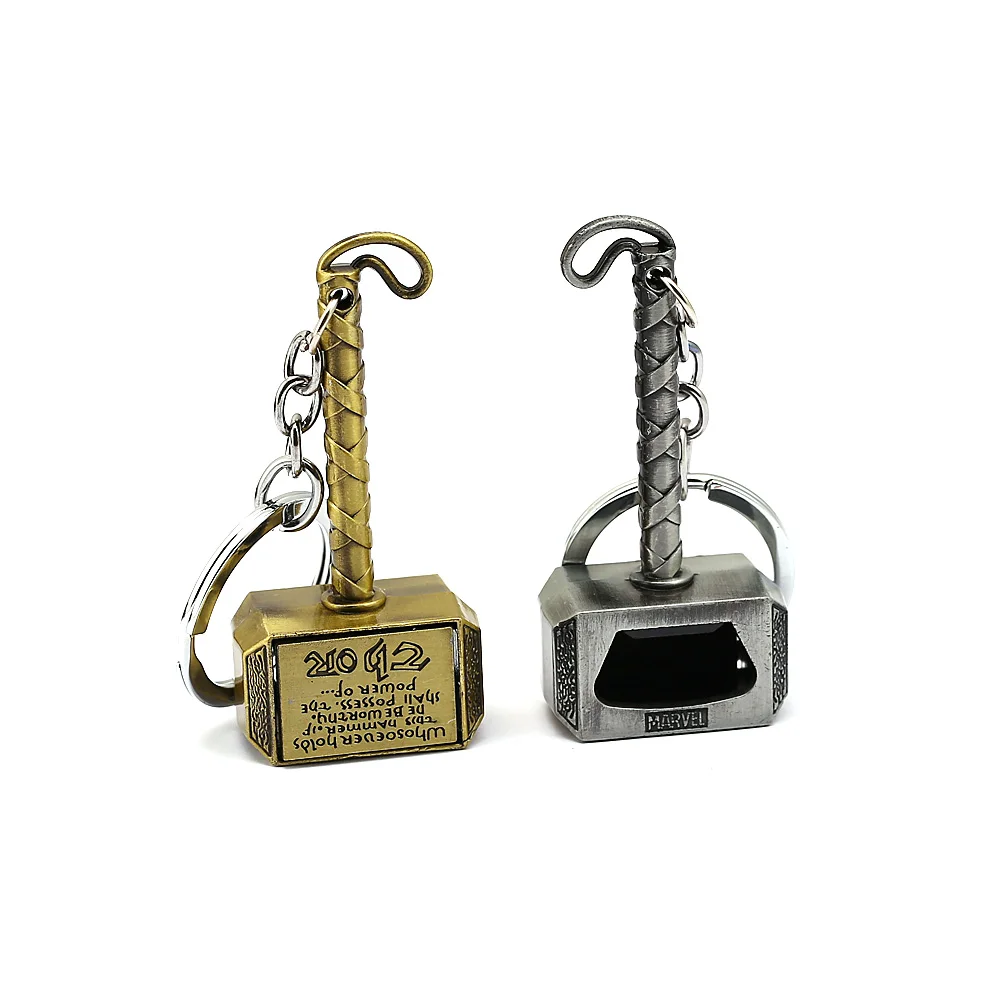 

Thor Hammer Beer Bottle Opener Metal Mjolnir Keychain Men Movie Avengers Endgame Remover Tool For Bar Cosplay Jewelry llaveros