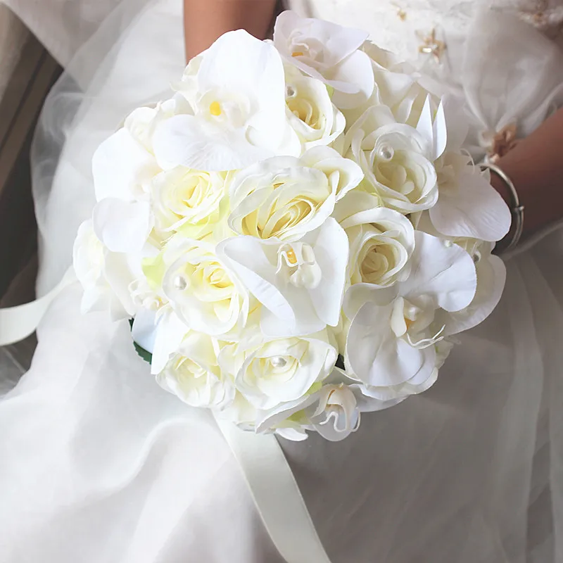 

Round White butterfly Wedding Flowers Artificial Wedding Bouquets Bridal Bouquets De Mariage Wedding Photography Gallery