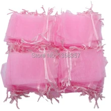 100 шт/партия, прямая, сумка-кисет из органзы для свадебного подарка/злаков/ванили/туалетных принадлежностей \ Сумка на заказ