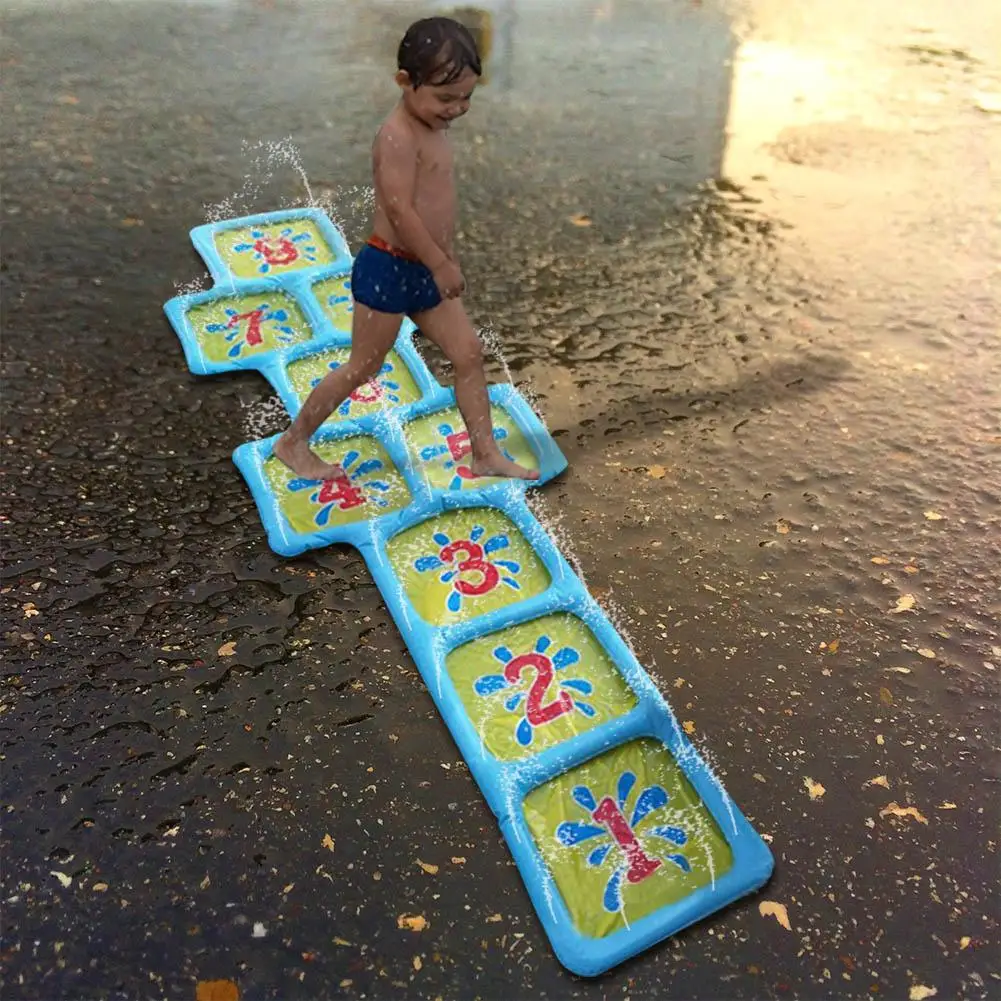 Inflatable Water Jet Number Pad Summer Children Outdoor Play Toys Lawn Spray Ball Square Swimming pool accessories