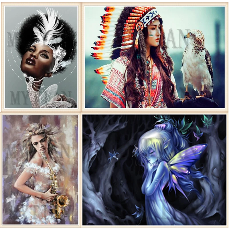 

New Full square/round drill diy 5d diamond painting cartoon girl Elf mosaic 3d diamond embroidery art room decoration
