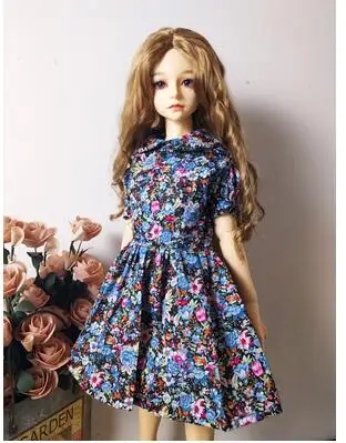 T02-X548-1 Одежда для кукол Blyth 1/3 1/4 bjd 1/6 аксессуары для кукол хлопковое классическое платье с цветочным рисунком 1 шт - Цвет: D