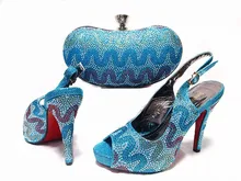 2017 Fashion Shoes and bags to match Italian design for lady Wedding Dress African font b