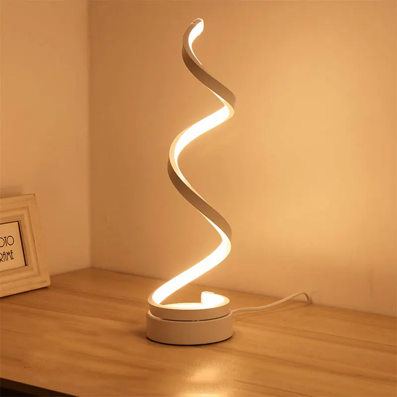 Современный минималистичный художественный светодиодный настольный светильник с вилкой EU/US, Модный свадебный светодиодный светильник для спальни, настольная лампа для гостиной, домашнее освещение F