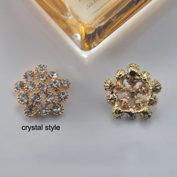 

(M0732) 19mm dimeter rhinestone embellishment , light gold plating,pearl or crystal style,arch shape,no loop at back