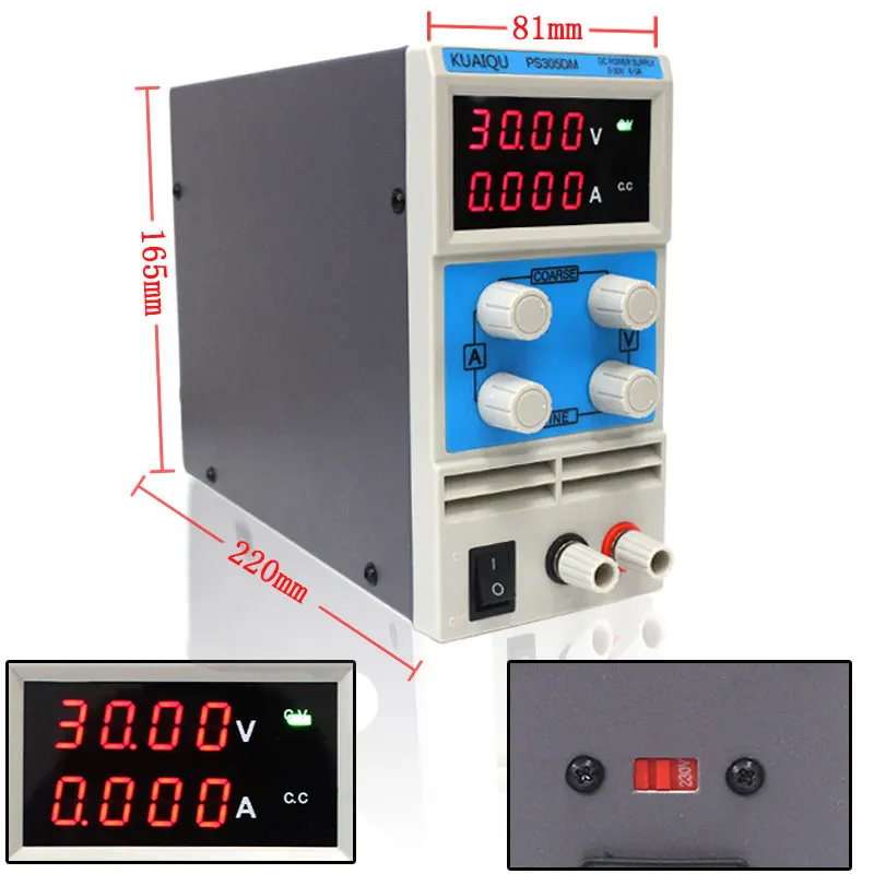 

laboratory DC power supply Digital 0-30V 0-5A Portable Adjustable Stable DC Power Supply