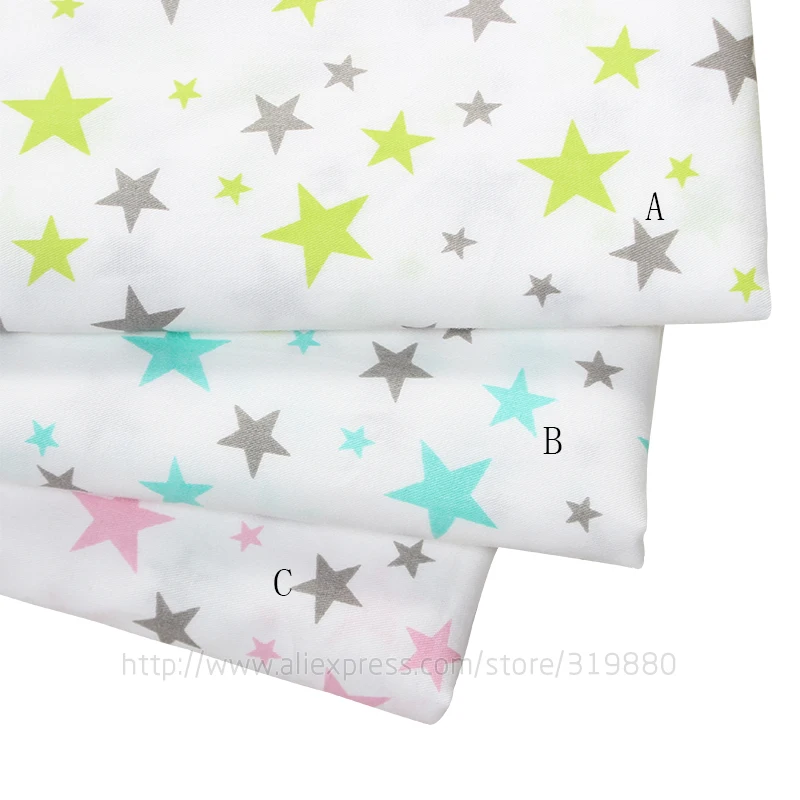 TIANXINYUE Star fabric Cotton Fabric Printed Patchwork Fabric For Tissue Patchwork Telas Sewing Baby Toy Bedding Quilting sheet