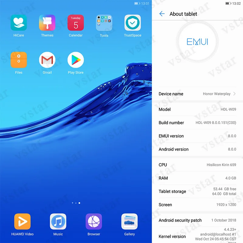 Оригинал Huawei Honor Waterplay 8 0 дюймов 4 Гб 64 планшетный ПК Kirin 659 Восьмиядерный Android