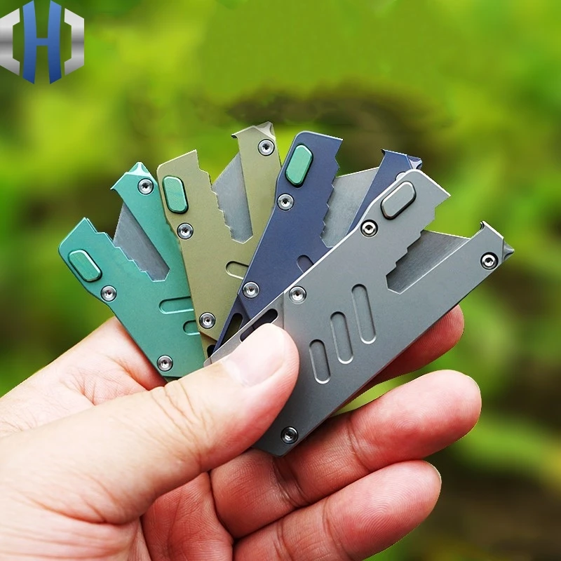 Original Titanium Alloy Utility Knife Paper Cutter Multi-tool With Small Tool EDC Portable Original Titanium Alloy Utility Knife Paper Cutter Multi-tool With Small Tool EDC Portable