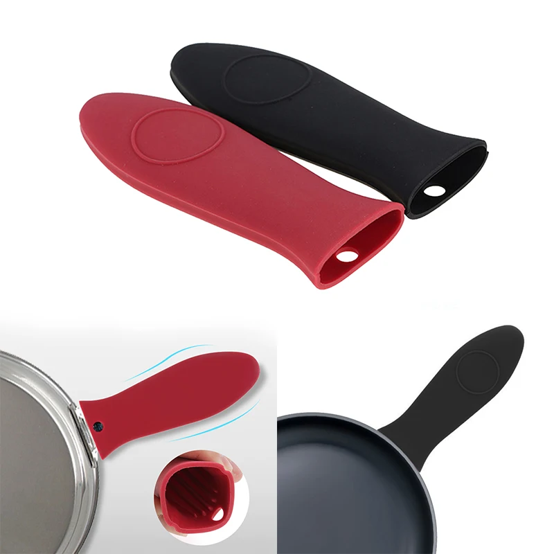 

Non Slip Silicone Panhandle Pot Cover Mitts Kitchen Cooking Tools Heat Resistant Pot Handle Kitchen Cookware Parts