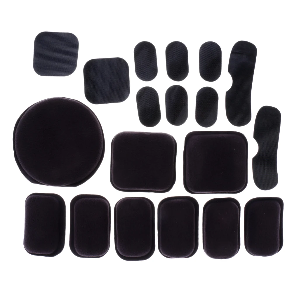 

9pcs/Set EVA + Nylon Comfortable Protective Helmet Cushion Memory Foam Pad Black