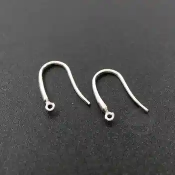 

18mm long 925 sterling silver earrings hook DIY supplies with 3mm open jumpring 1702160