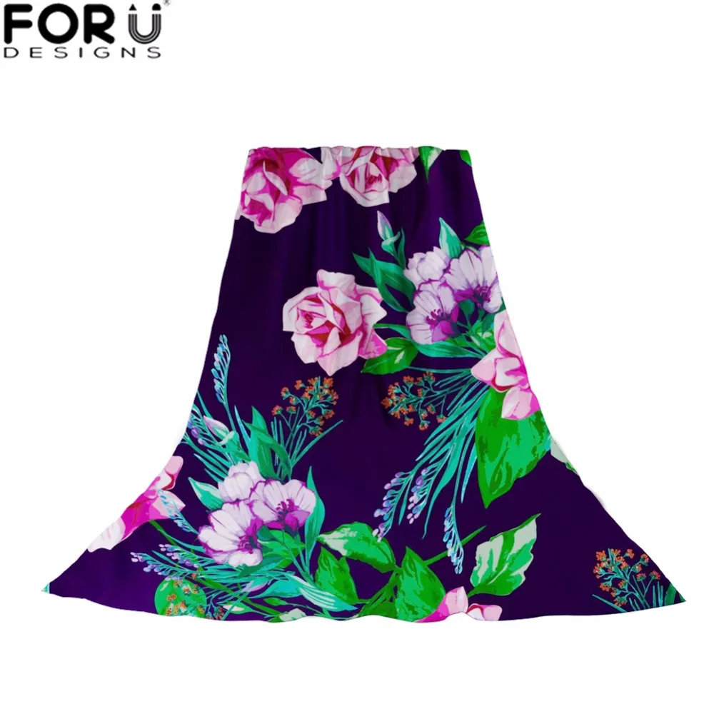 FORUDESIGNS/шарф женский шелковые шарфы с цветочным рисунком шаль в стиле ретро