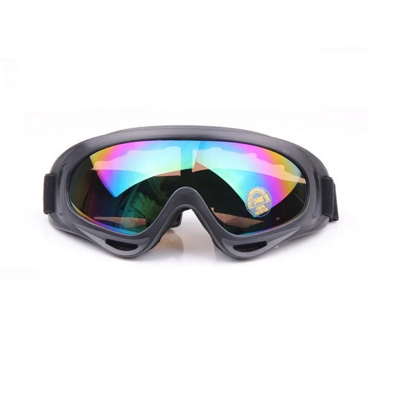 Зимние сноуборд лыжные очки для мужчин и женщин UV400 ветрозащитные Солнцезащитные очки Спортивные CS страйкбол очки катание на лыжах снегоход противотуманные линзы - Цвет: Colorful Lens