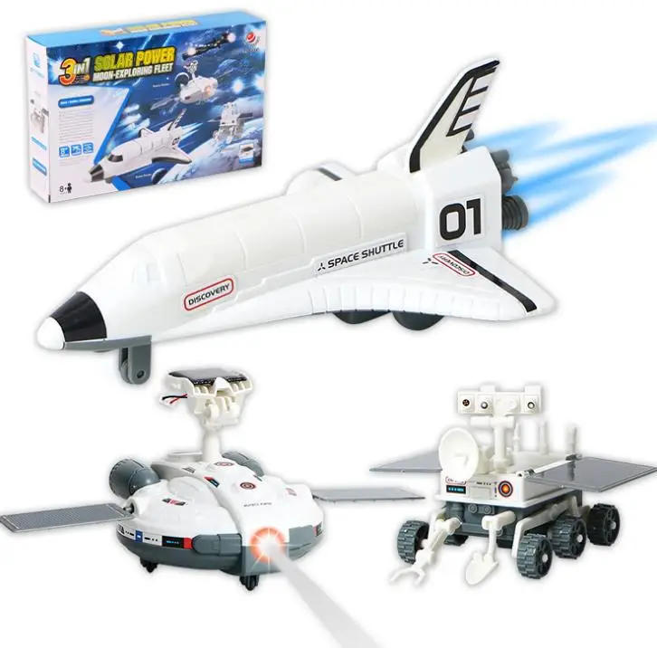 

solar toy airport Robot Model 3-Mode Assembly Robot Creative Science kit Educational Toy For Children