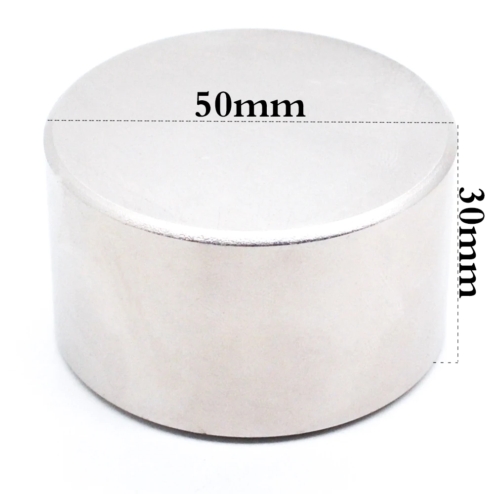 Ímã de Neodímio 50×30 N52 Super Forte Ímã Redondo Rare Earth 50 30mm Soldagem Busca Poderosa Permanentgallium Metal N35 N38