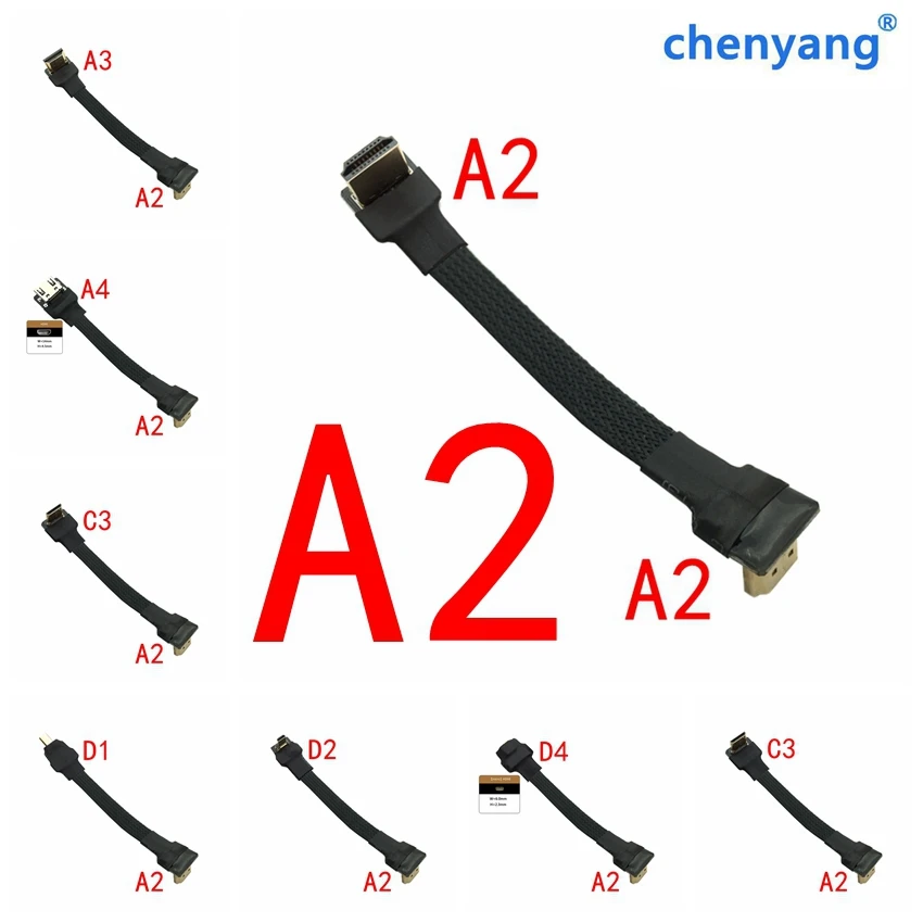 

A2 FPV Micro HDMI Mini HDMI 90 degree Adapter 5cm-50cm FPC Ribbon Flat HDMI Cable Pitch 20pin for Multicopter Aerial Photography