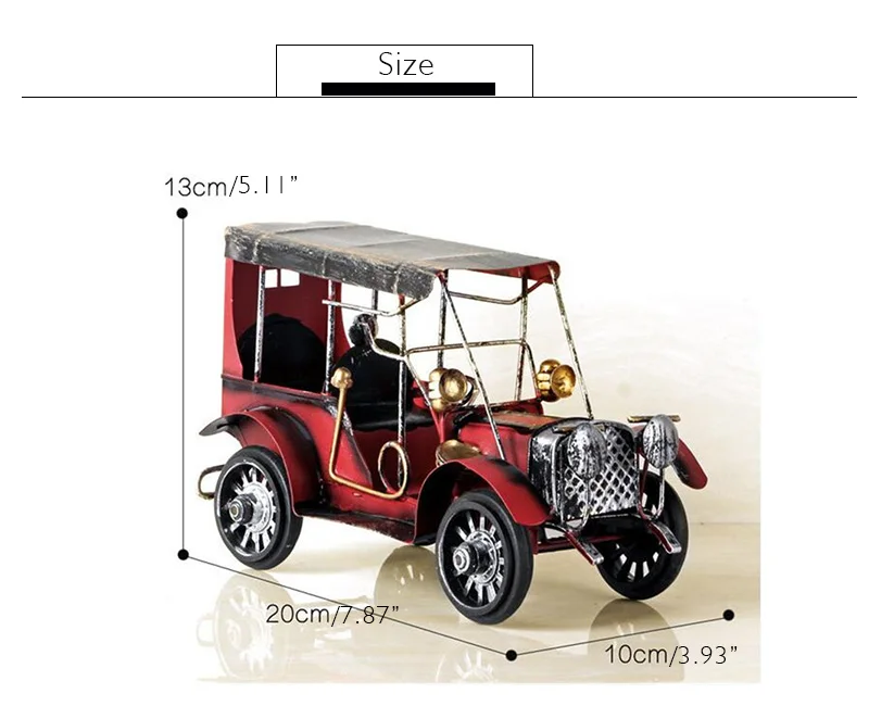 Старинный металлический автомобиль ремесла Металл антикварная модель Cara настольное украшение детские игрушки подарок на день рождения украшение дома