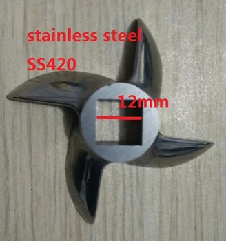 

free shipping no.12 electric meat grinder parts round cross blade stainless steel SS420 63mm hole 12mm
