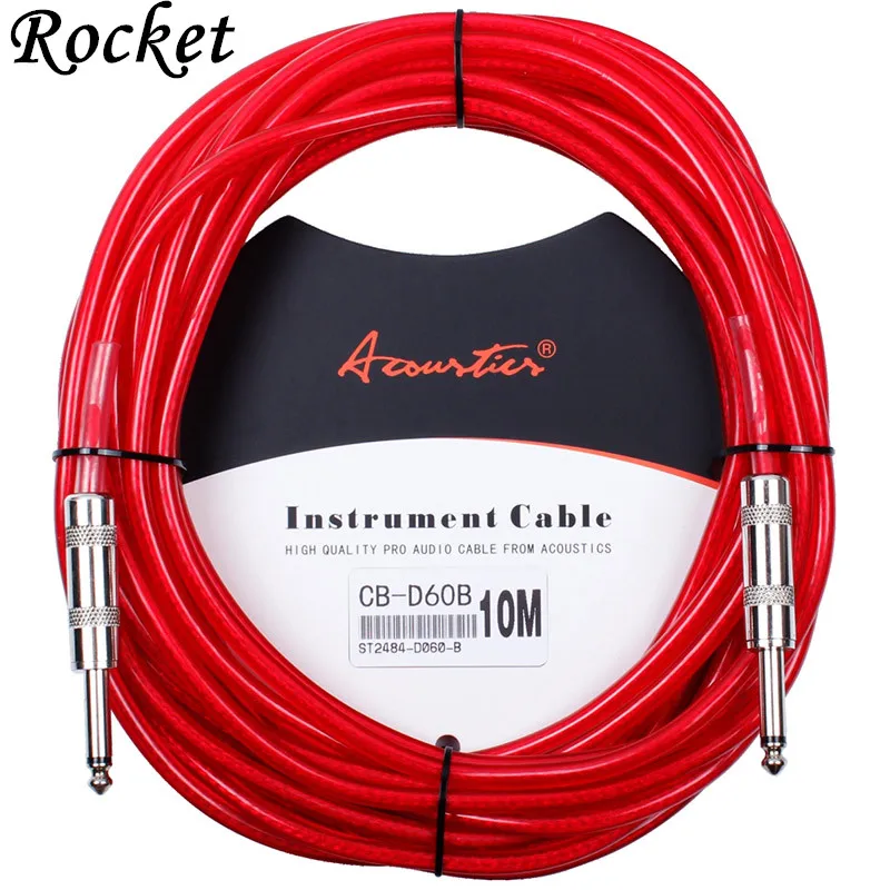 10M/30ft 6.35mm Ultra Series Right Angle Guitar Instrument Cable 1/4