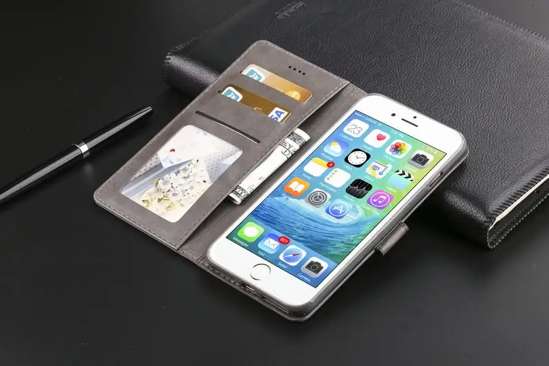 Чехол для iphone 6, 6s, 7, 8 Plus, чехол, роскошный простой Магнитный Флип-кошелек, кожаный чехол для телефона для Apple iphone 6s, 7 plus, 8 plus, чехол