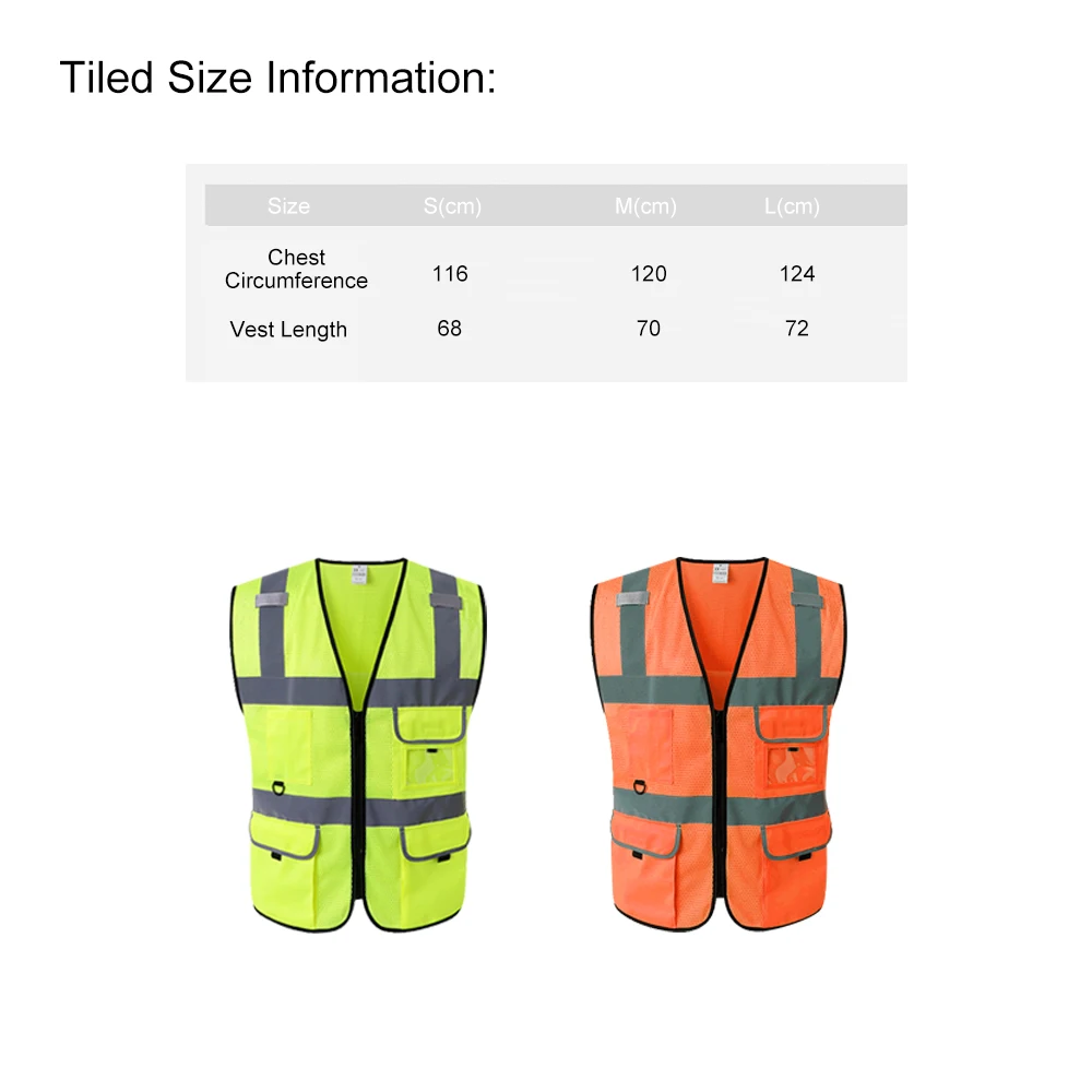 Высокая видимость светоотражающий жилет безопасности светоотражающий жилет Мульти Карманы Спецодежда жилет безопасности