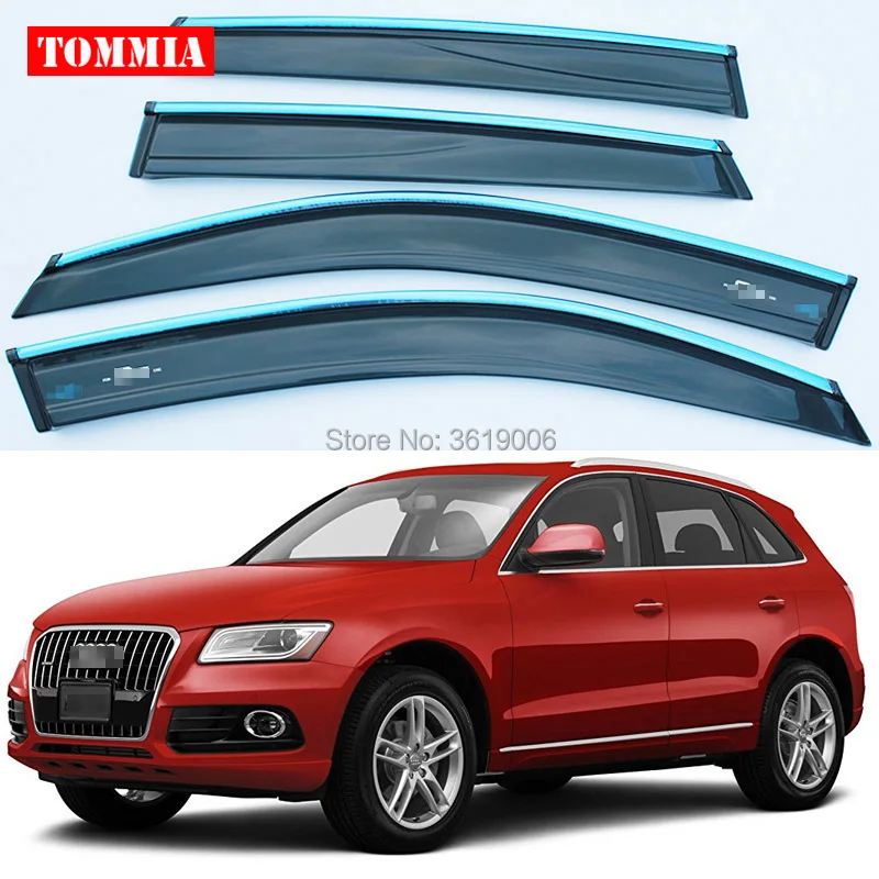 tommia Brand New For Audi Q5 Window Visor Shade Vent Wind Rain