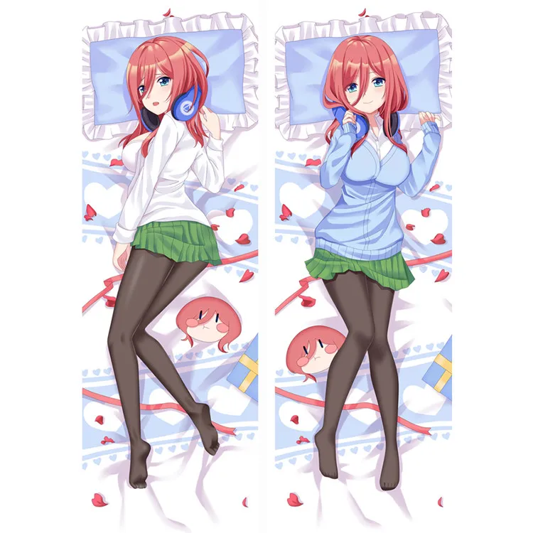 Наволочка для подушки в стиле аниме Dakimakura Quintuplets Nakano Miku - Цвет: 95024