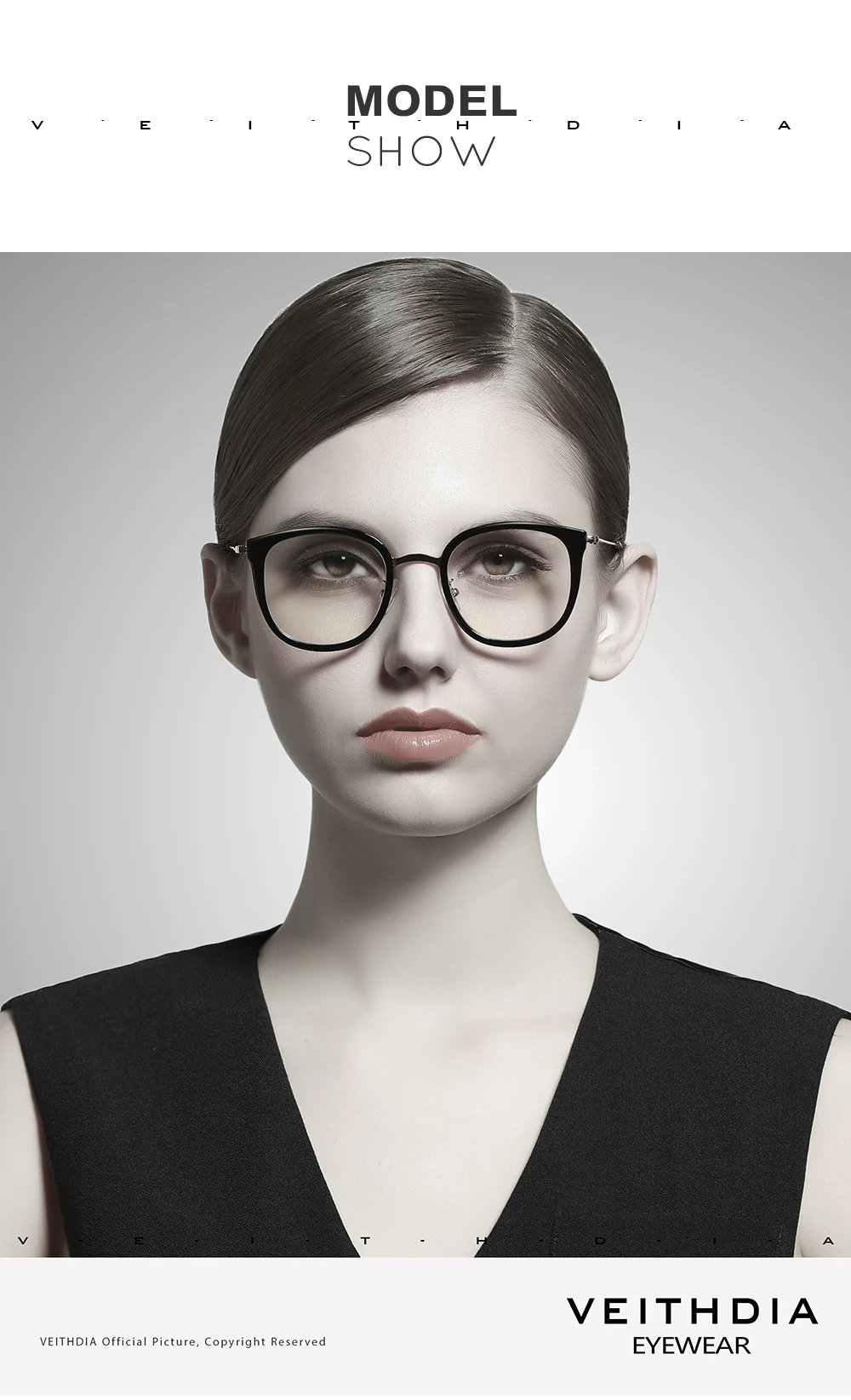 Veithdia унисекс модные мужские женские очки Рамка винтажные очки Оптические очки Рамка 1232