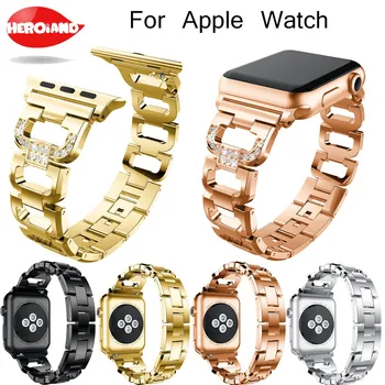 

For Apple Watch bands 40mm 44mm 38mm 42mm women Diamond Band for Apple Watch series 4 3 2 1 Watch bracelet stainless steel strap