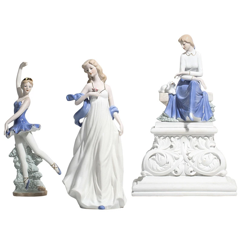 Европейский стиль балетная Скульптура девушки фигурки Керамические ремесла украшения миниатюры домашний декор аксессуары подарки на день рождения