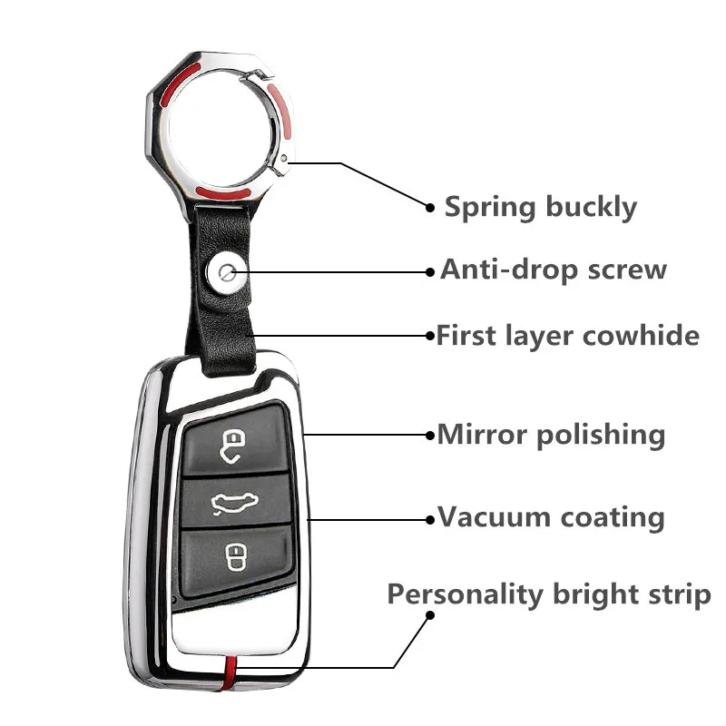 Чехол для ключей из цинкового сплава для VW SEAT SKODA складной ключ Golf 7 MK7 Tiguan L Lamando Magotan Passat Alltrack Leon Ibiza