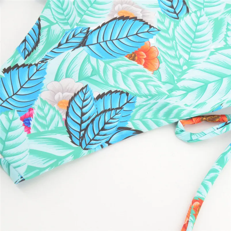 Women's Print Swimwear Sexy Two-Piece Swimwear Swimsuit Bikini Swimsuit Beachwear Off shoulder swimsuit Bra set R22 (8)
