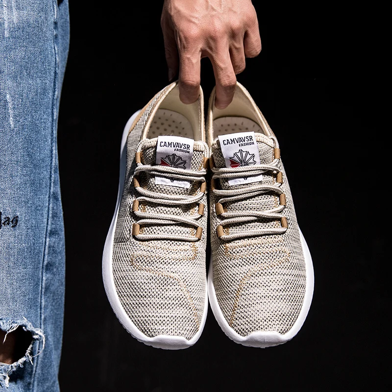 

Mesh Breathable Casual Shoes Couple Sneakers Large Size Fashionable Men's Shoes 46 Light Coconut Shoes