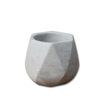 

Creative home decorating 3d geometry cement concrete cactus flower pot mold silicone planter vase plant mould