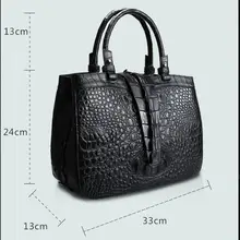 Натуральная из крокодиловый кожи женская сумка-тоут/крест тела/сумка через плечо, крокодиловая кожа женская сумка