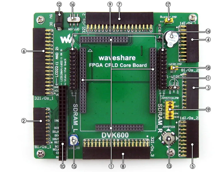 WaveShare openep3c16-c Вышивка Крестом Пакет # FPGA развитию для серии ALTERA Cyclone III coreep3c16 dvk600 материнская плата + 12 Модули