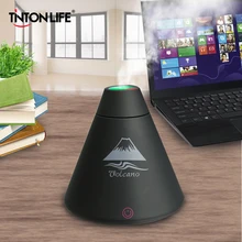 TINTONLIFE Creative Volcano Style USB Ultrasonic Humidifier With Colorful Led Light Essential Oil Aroma Diffuser Auto Off Touch