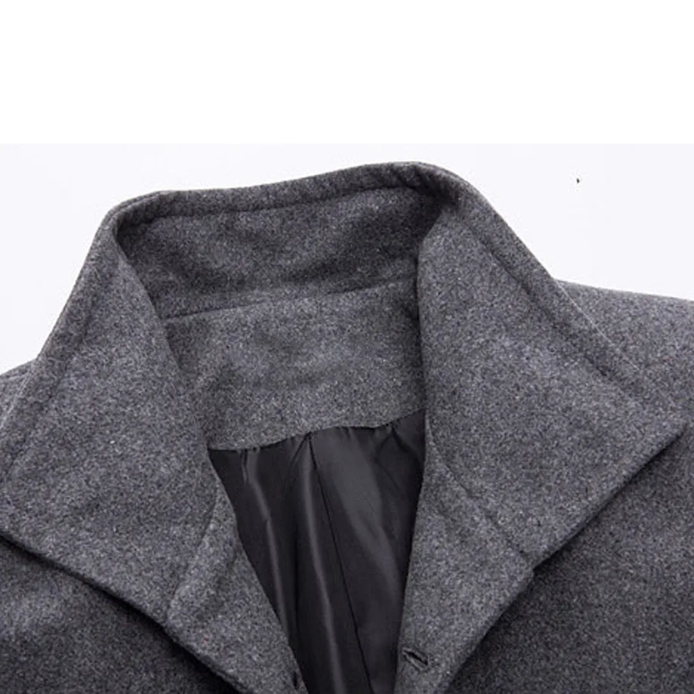 Мужской Тренч модный дизайнерский мужское длинное пальто осень зима двубортный Ветрозащитный тонкий Тренч мужской плюс размер